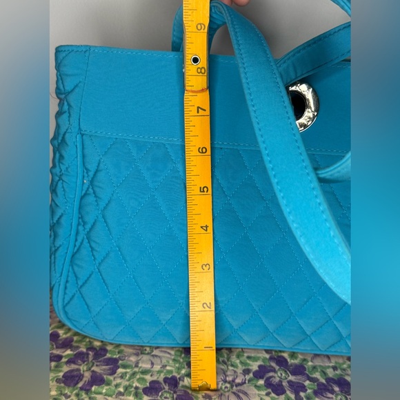 Vera Bradley Quilted Turquoise Shoulder Bag and Wristlet Wallet Phone Purse. - Picture 8 of 16